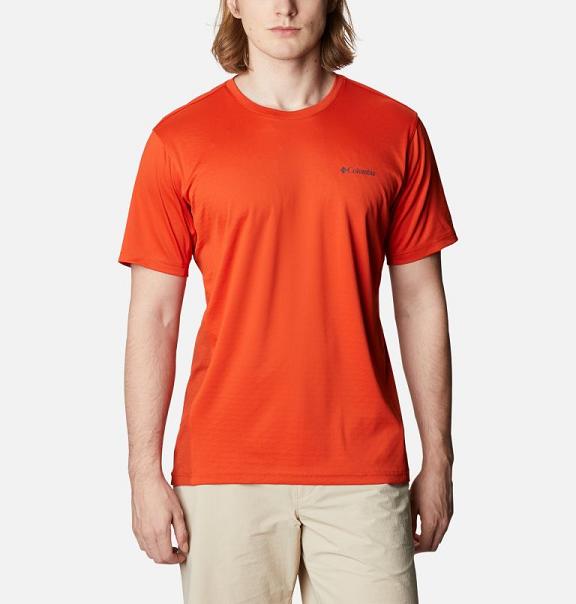 Columbia Zero Ice Cirro-Cool T-Shirt Red For Men's NZ53076 New Zealand